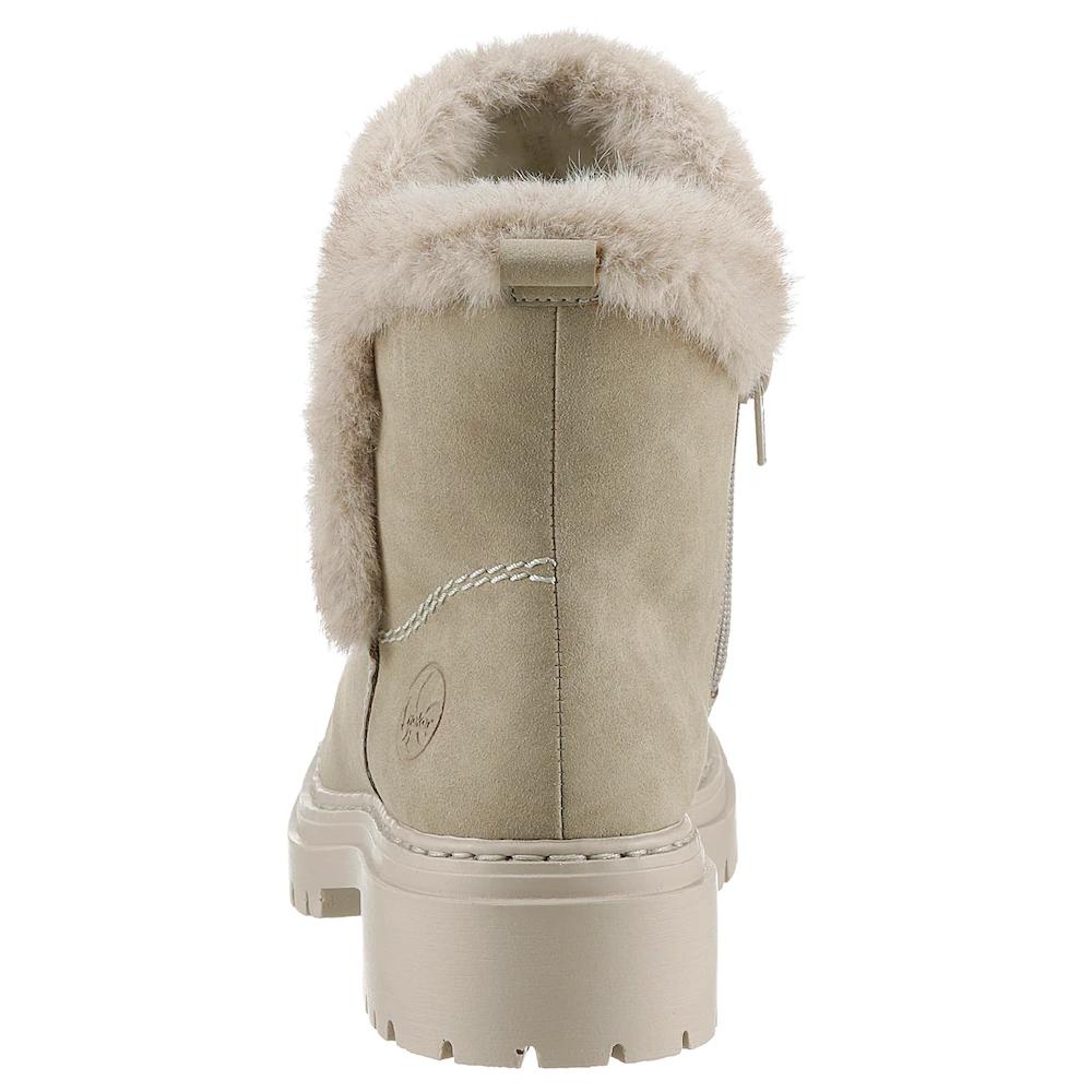 Rieker Winterstiefelette Winterboots Profilsohle Blockabsatz Mit Innen-Reißverschluss Bestellen