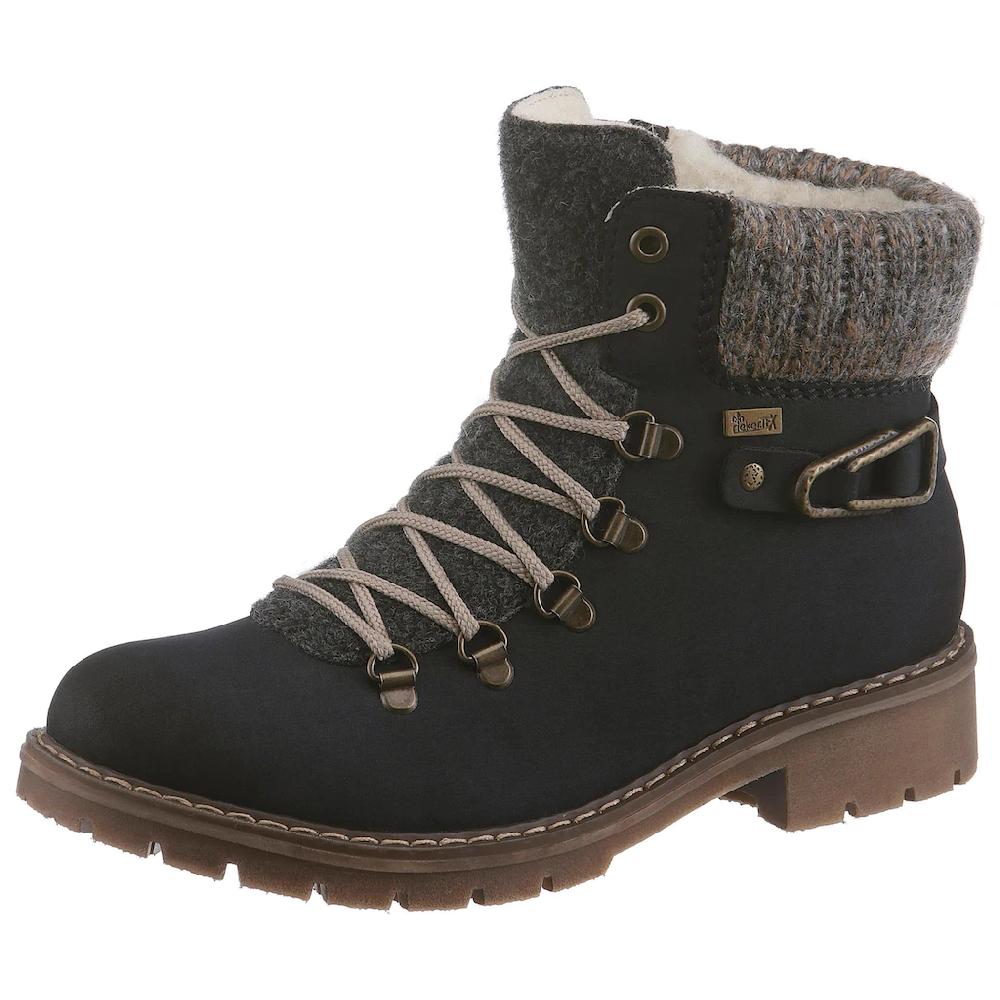 Rieker Winterstiefelette Winterboots Schnürboots mit Strickrand und Rieker-TEX online kaufen
