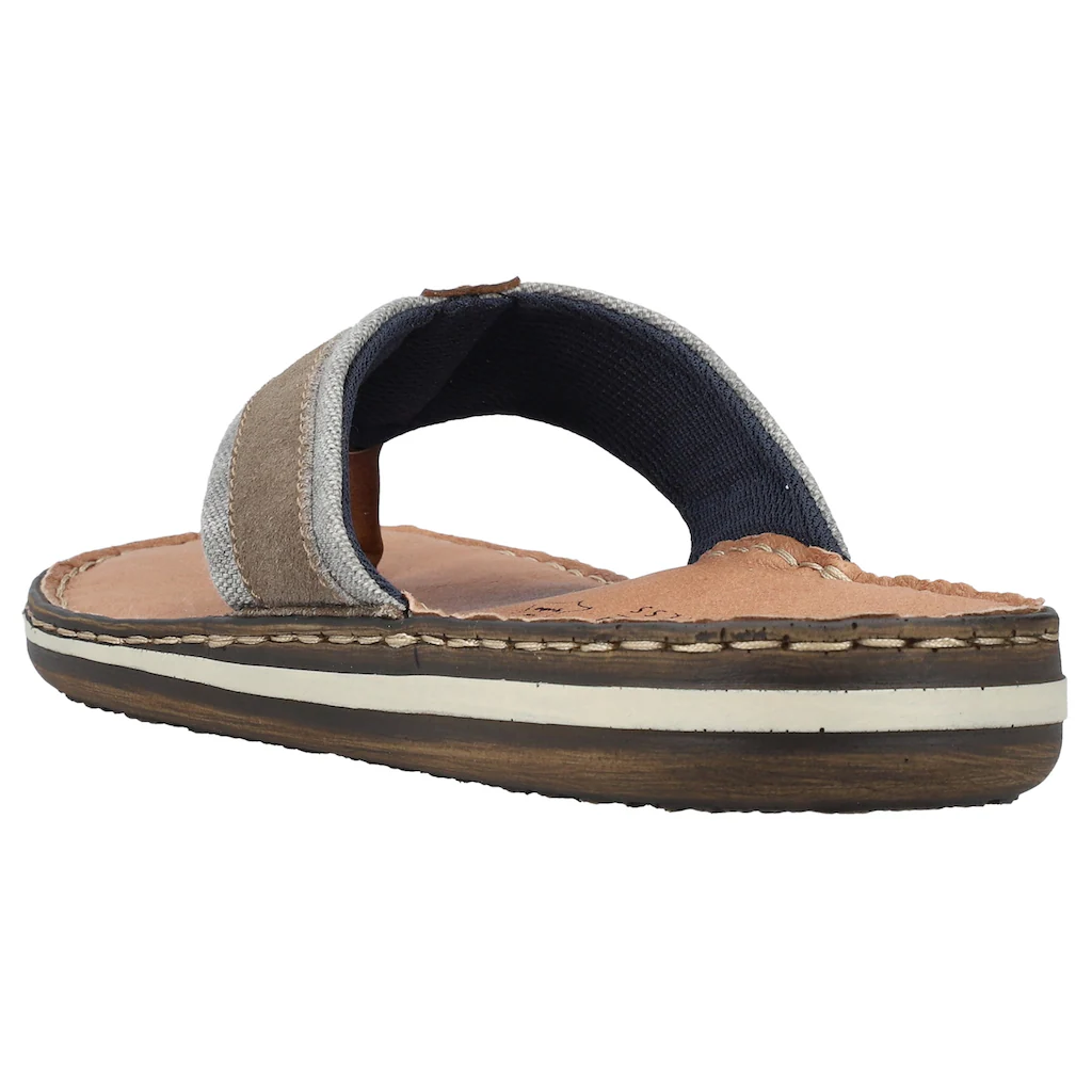 Rieker Zehentrenner Sommerschuh Schlappen Poolslides Badeschuh Mit Leder-Innensohle Kaufen