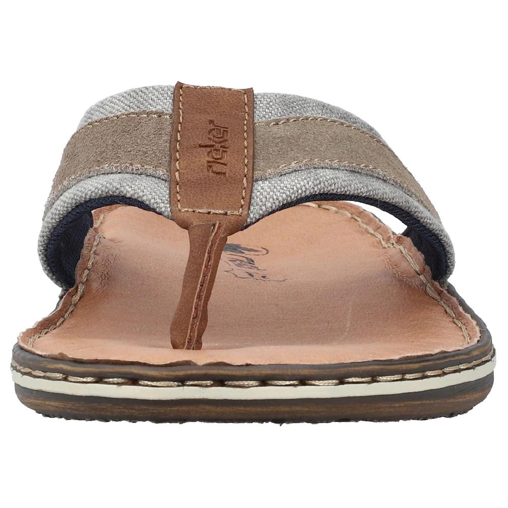 Rieker Zehentrenner Sommerschuh Schlappen Poolslides Badeschuh Mit Leder-Innensohle Kaufen