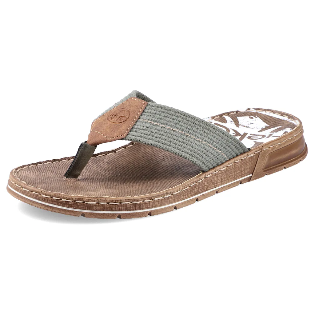 Rieker Zehentrenner Sommerschuh Schlappen Poolslides Badeschuh mit Logoschriftzug online kaufen