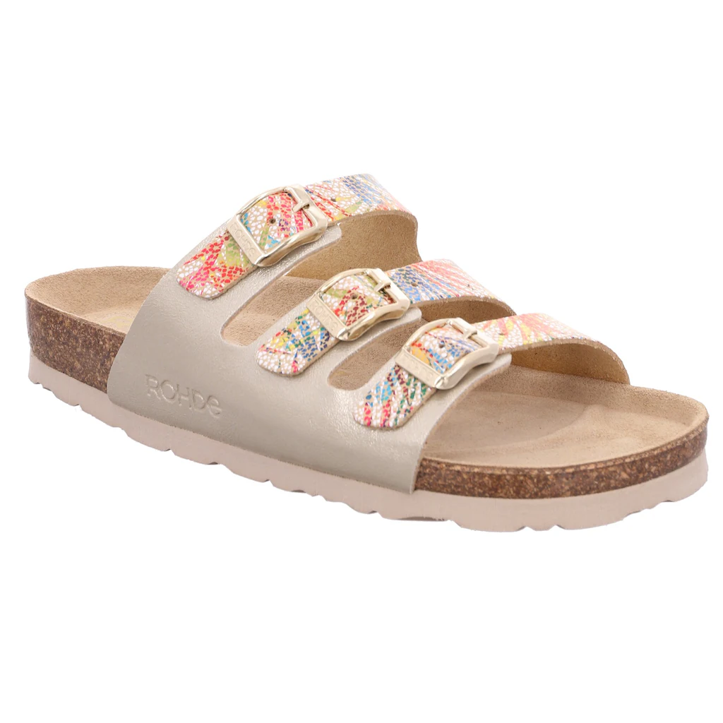 Rohde Pantolette »ALBA« Sommerschuh Hausschuh Strandschuh Schlappen mit drei Schnallen