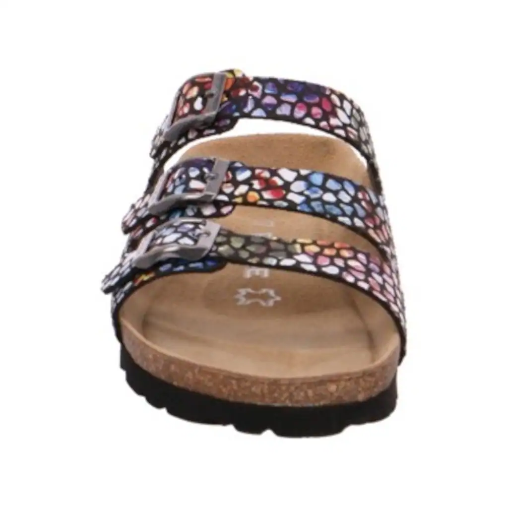 Rohde Pantolette »Alba« Sommerschuh Schlappen Hausschuh Mit Buntem Druck G-Weite = Weit Kaufen