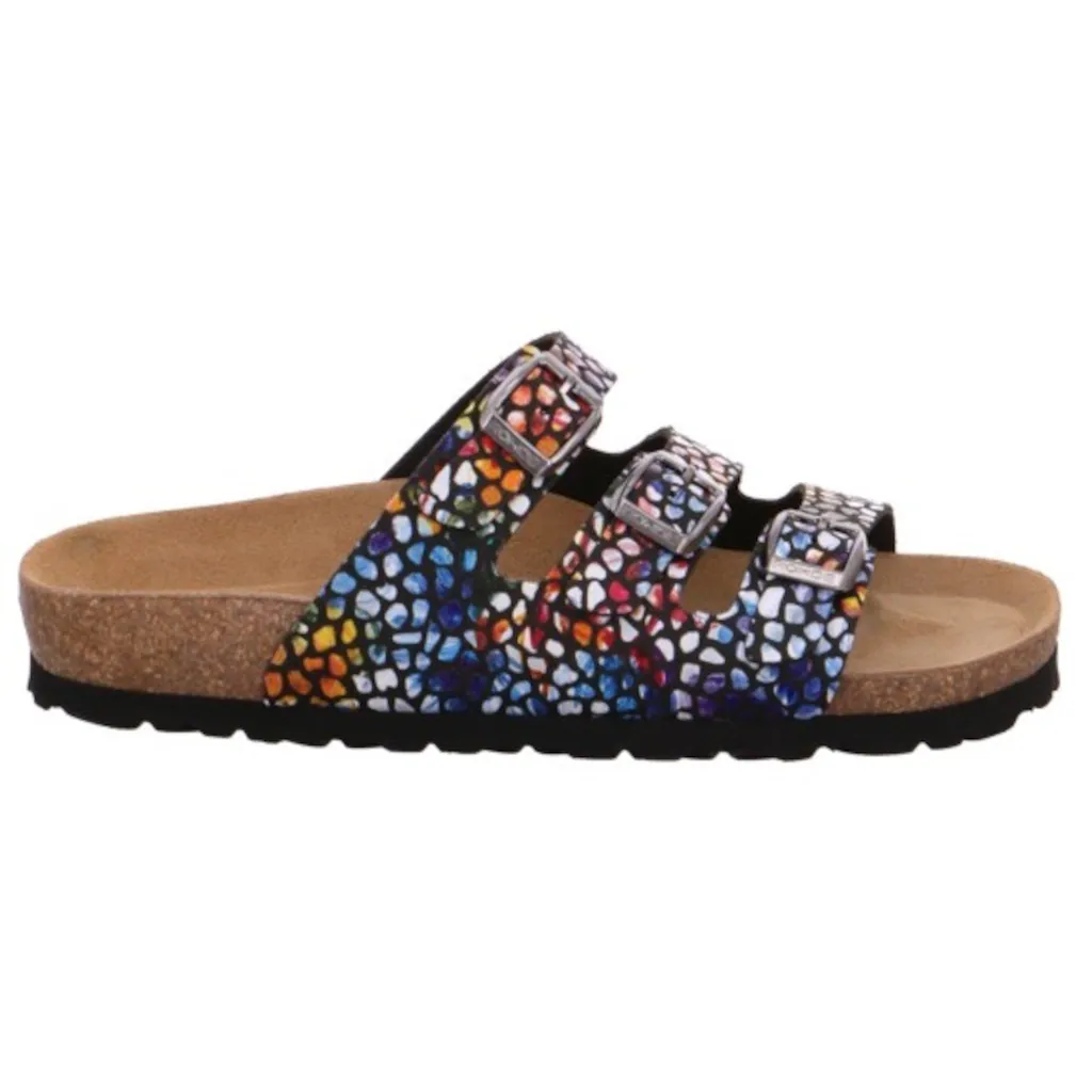 Rohde Pantolette »Alba« Sommerschuh Schlappen Hausschuh Mit Buntem Druck G-Weite = Weit Kaufen