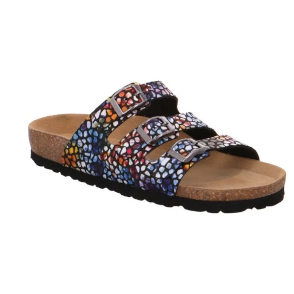 Rohde Pantolette »Alba« Sommerschuh Schlappen Hausschuh mit buntem Druck G-Weite = weit kaufen