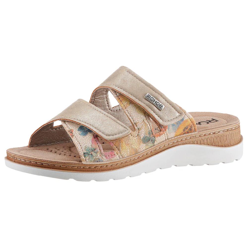 Rohde Pantolette »Baviera« Keilabsatz Sommerschuh Schlappen mit Logo-Emblem bestellen