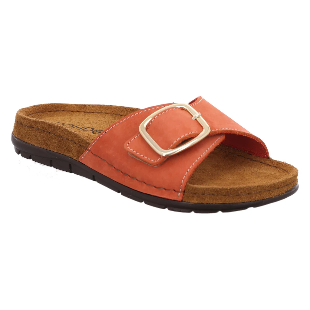 Rohde Pantolette »RODIGO« Sommerschuh Schlappen Strandschuh Badeschuh mit Leder-Softfußbett