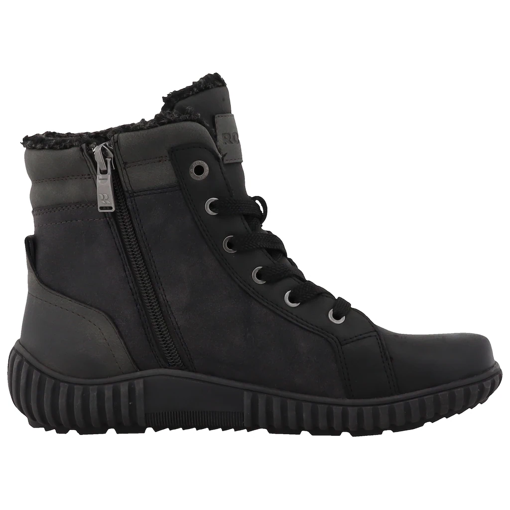 Romika Winterboots Keilabsatz Schnürboots Schnürstiefelette Gepolsterter Schaftrand Online Kaufen