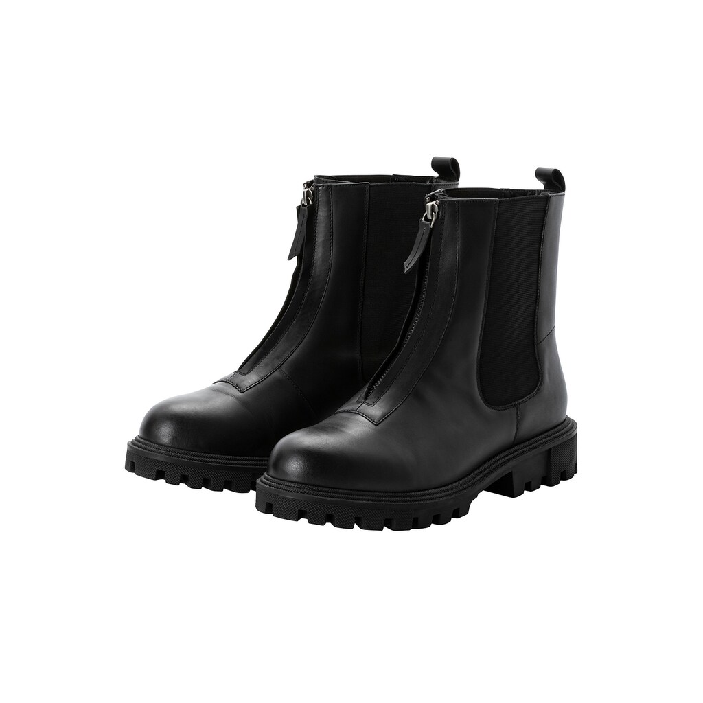 Sheego Stiefelette »Große Größen« aus Leder mit Reißverschluss ▷ für