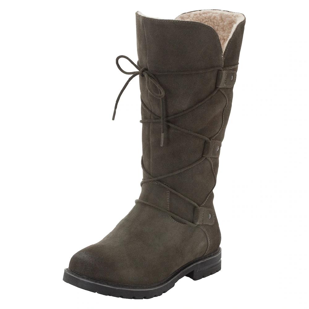 Sheego Weitschaftstiefel »Große Größen« aus Veloursleder mit Schnürung online kaufen