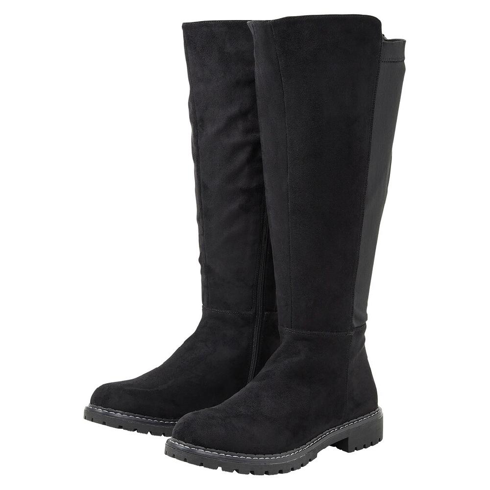 Sheego Weitschaftstiefel »Große Größen« Mit Stretcheinsatz In Wildleder-Optik ▷ Für