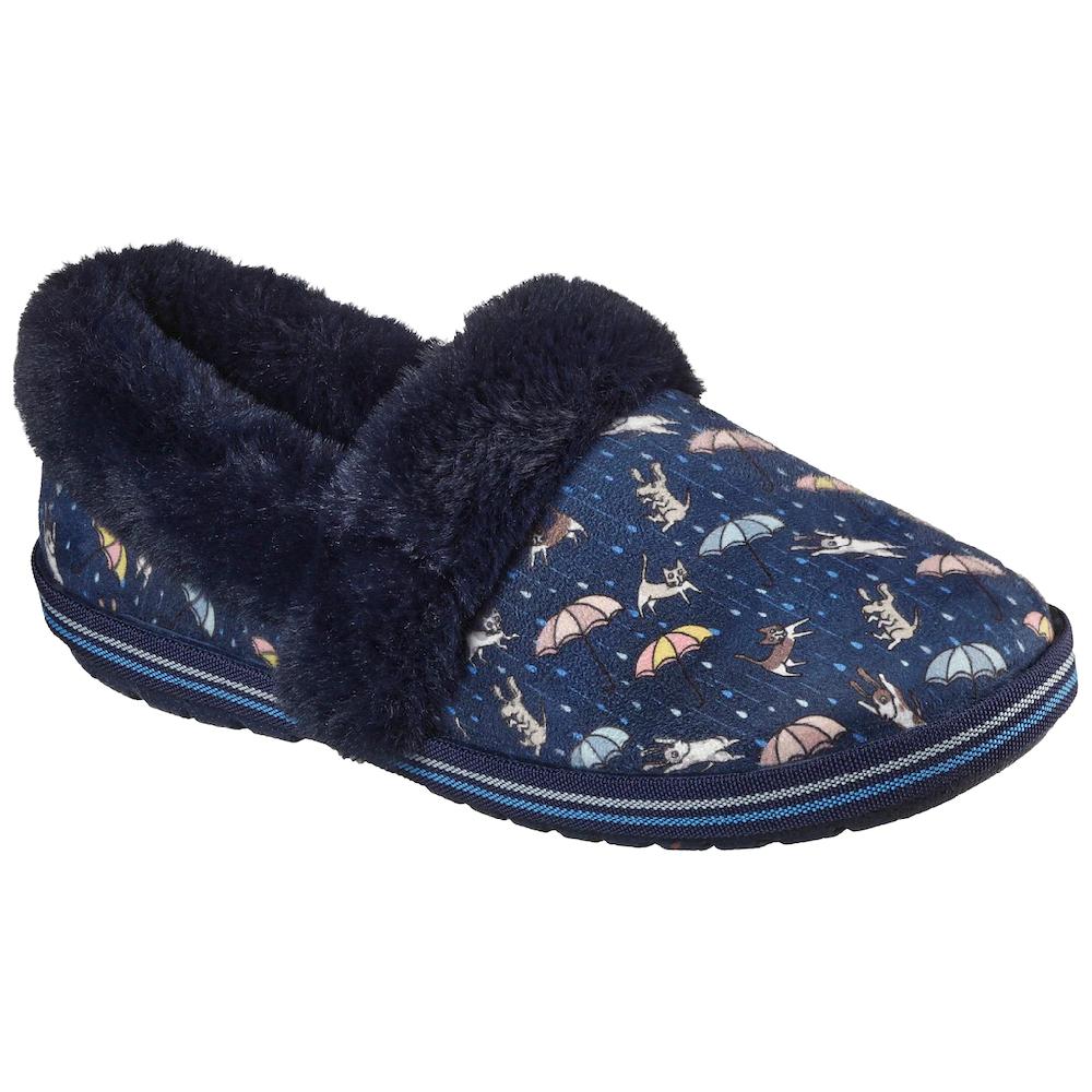 Skechers Pantoffel »TOO COZY MOVIE NIGHT« Hausschuh mit witzigem Hunde- und Katzenprint
