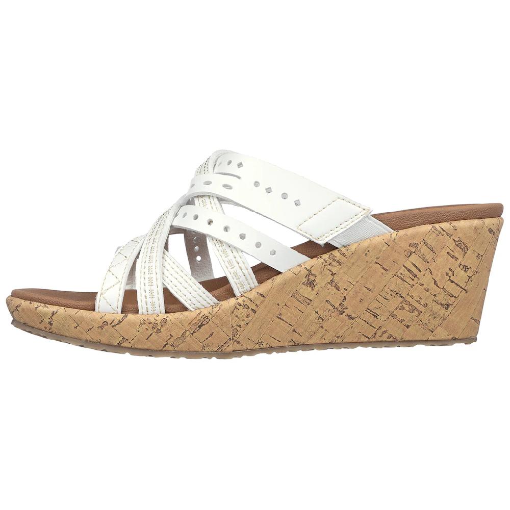 Skechers Pantolette »BEVERLEE-HOT SPRING« Keilabsatz Sommerschuh Schlappen Mit Schönen Kontrastnähten Online Bestellen