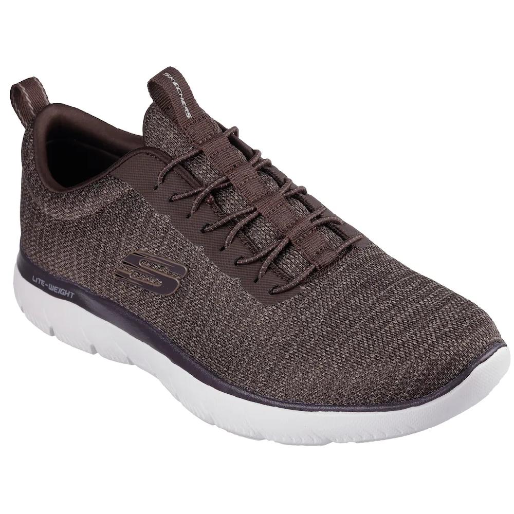 Skechers Slip-On Sneaker »SUMMITS-« Slipper Freizeitschuh Halbschuh mit Elastic Schnürsenkel ▷ für