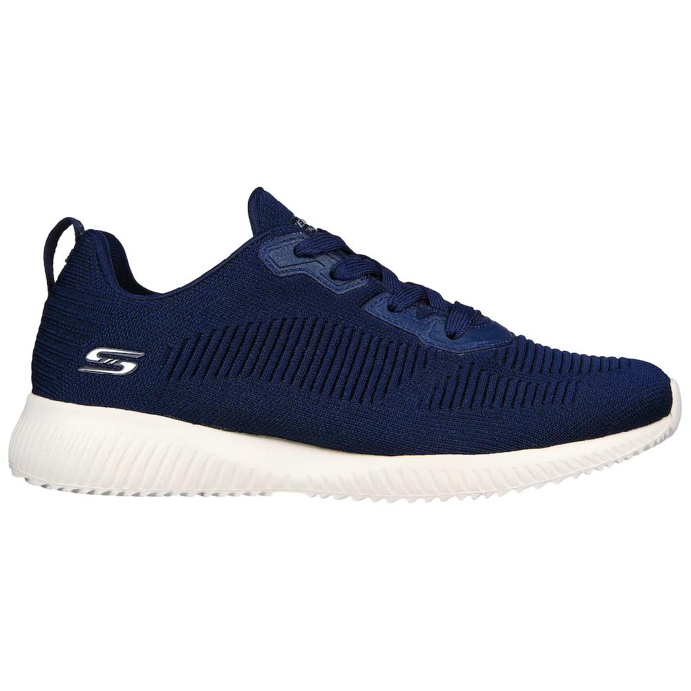 Skechers Sneaker »BOBS SQUAD - TOUGH TALK« Schnürschuh Freizeitschuh Trainingsschuh In Strick-Optik Online Kaufen