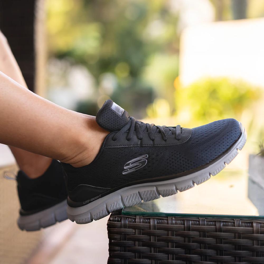 Skechers Sneaker »TRACK-RIPKENT« Freizeitschuh Halbschuh Schnürschuhin Veganer Verarbeitung