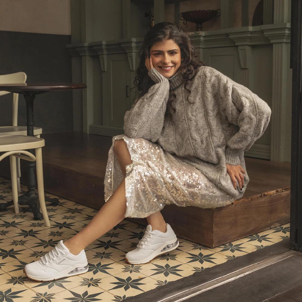 Skechers Sneaker »UNO 2-AIR AROUND YOU« Mit Skech-Air Luftkammern Freizeitschuh Halbschuh Schnürschuh Online Kaufen