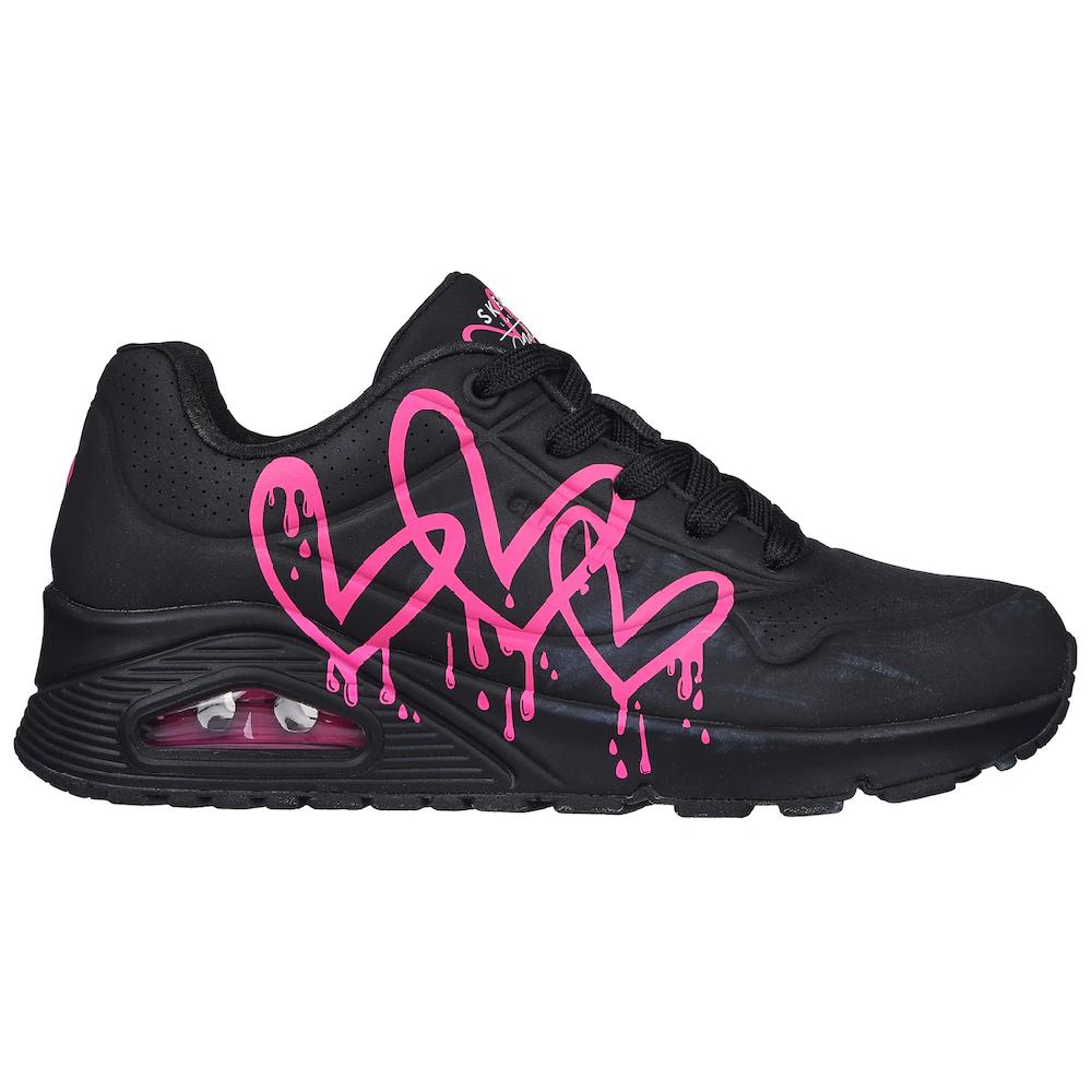 Skechers Sneaker »UNO DRIPPING IN LOVE« Mit Herzen-Graffity-Print Freizeitschuh Halbschuh Schnürschuh Bestellen