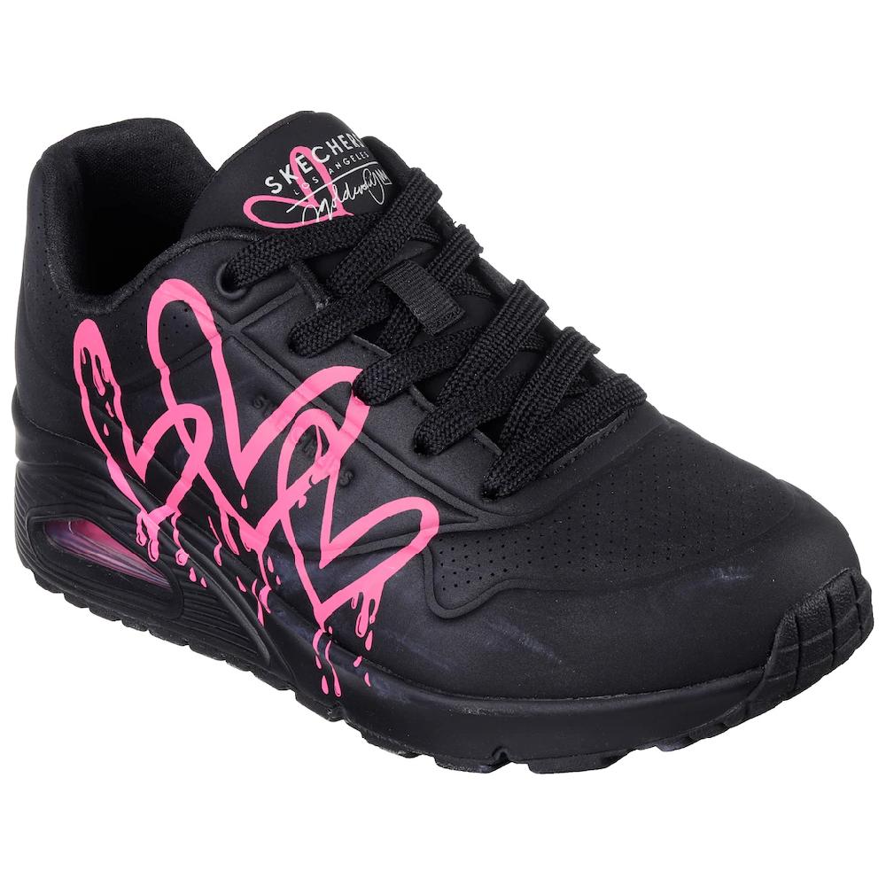 Skechers Sneaker »UNO DRIPPING IN LOVE« mit Herzen-Graffity-Print Freizeitschuh Halbschuh Schnürschuh bestellen