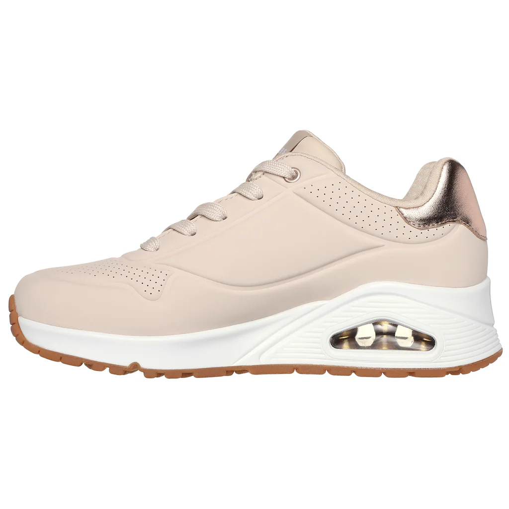 Skechers Sneaker »UNO GOLDEN AIR« Freizeitschuh Halbschuh Schnürschuhmit Metallic-Einsatz Kaufen