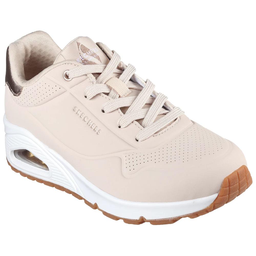 Skechers Sneaker »UNO GOLDEN AIR« Freizeitschuh Halbschuh Schnürschuhmit Metallic-Einsatz kaufen