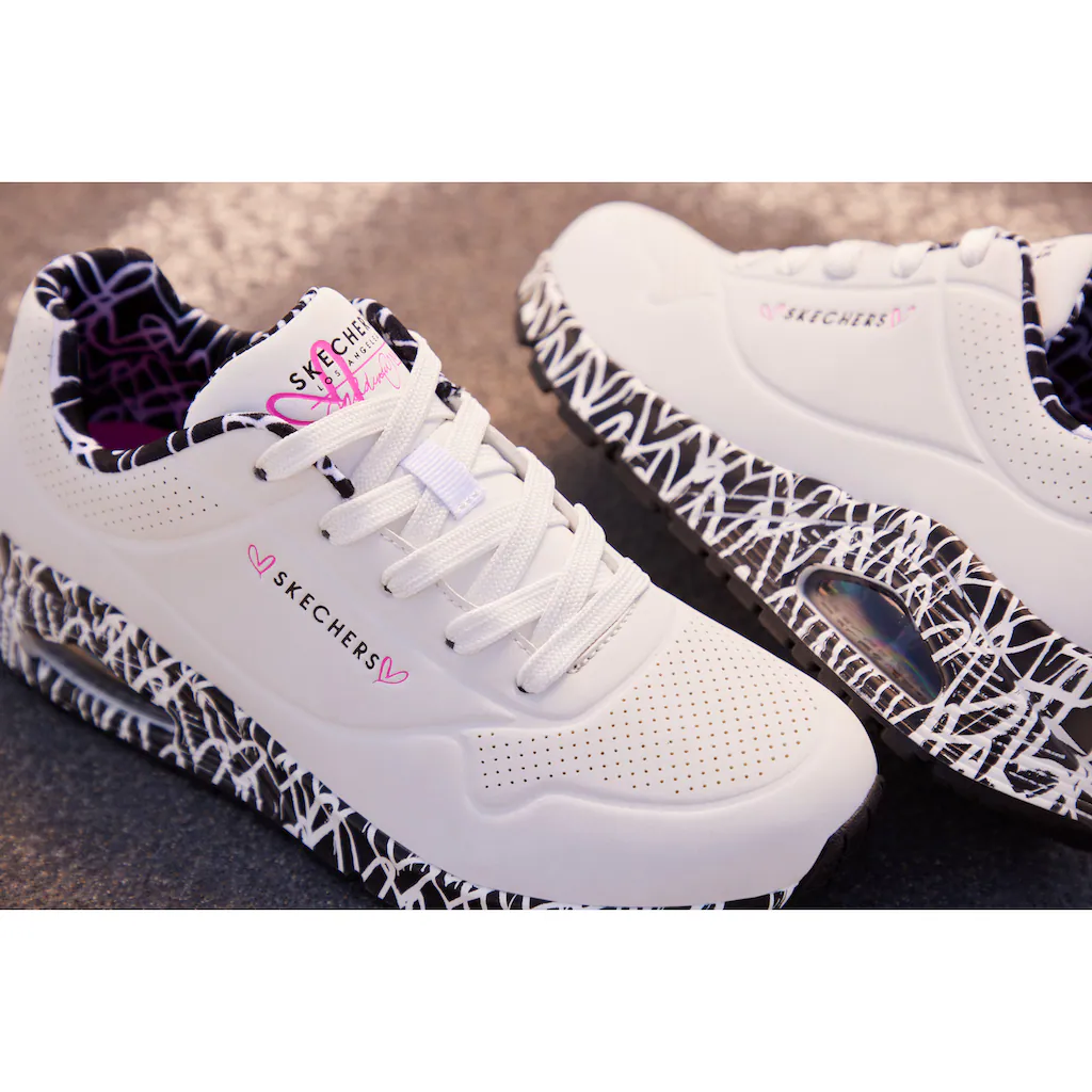Skechers Sneaker »UNO LOVING LOVE« Freizeitschuh Halbschuh Schnürschuh Mit Luftkammersohle