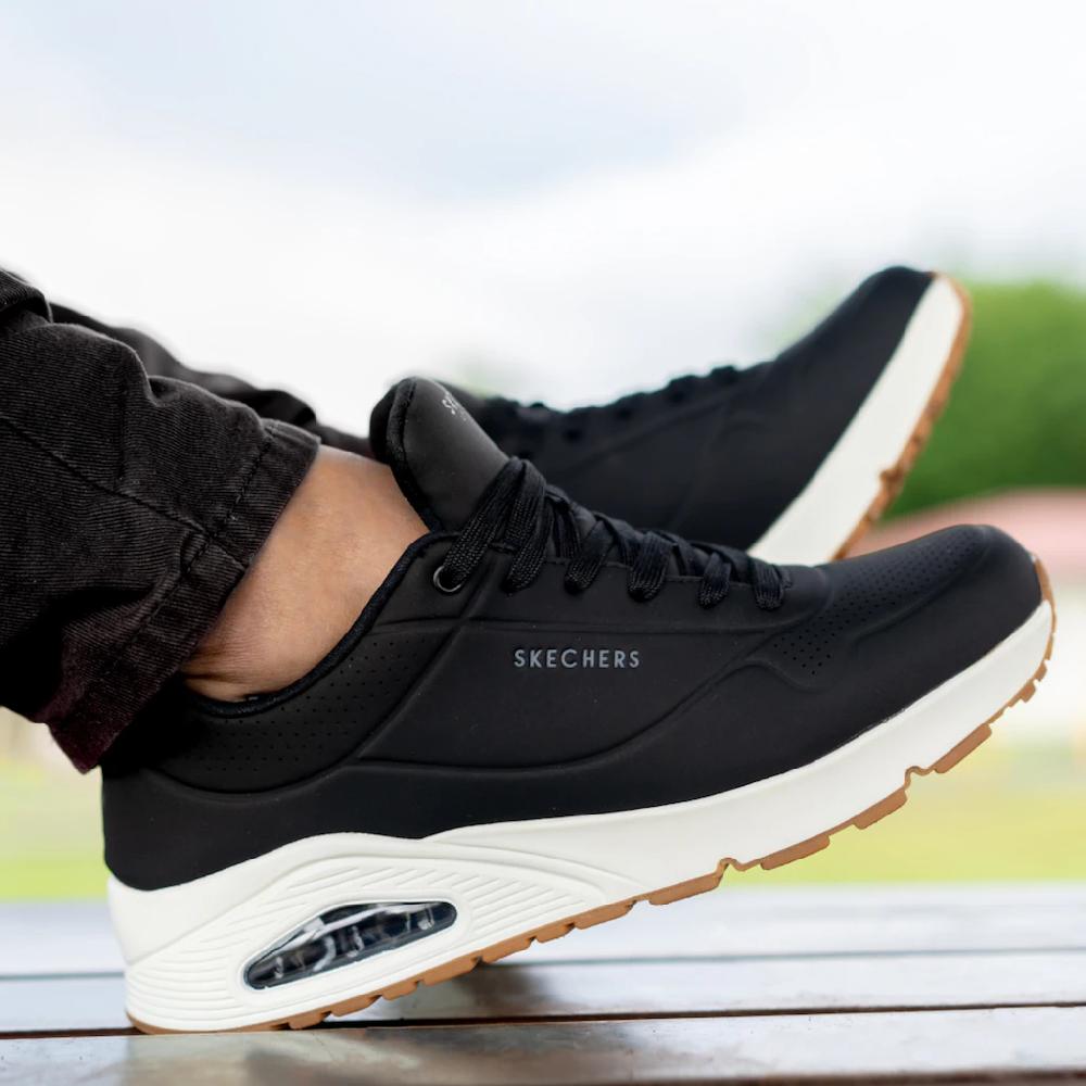 Skechers Sneaker »Uno - Stand On Air« Freizeitschuh Halbschuh Schnürschuh Mit Extra Dämpfung ▷ Für