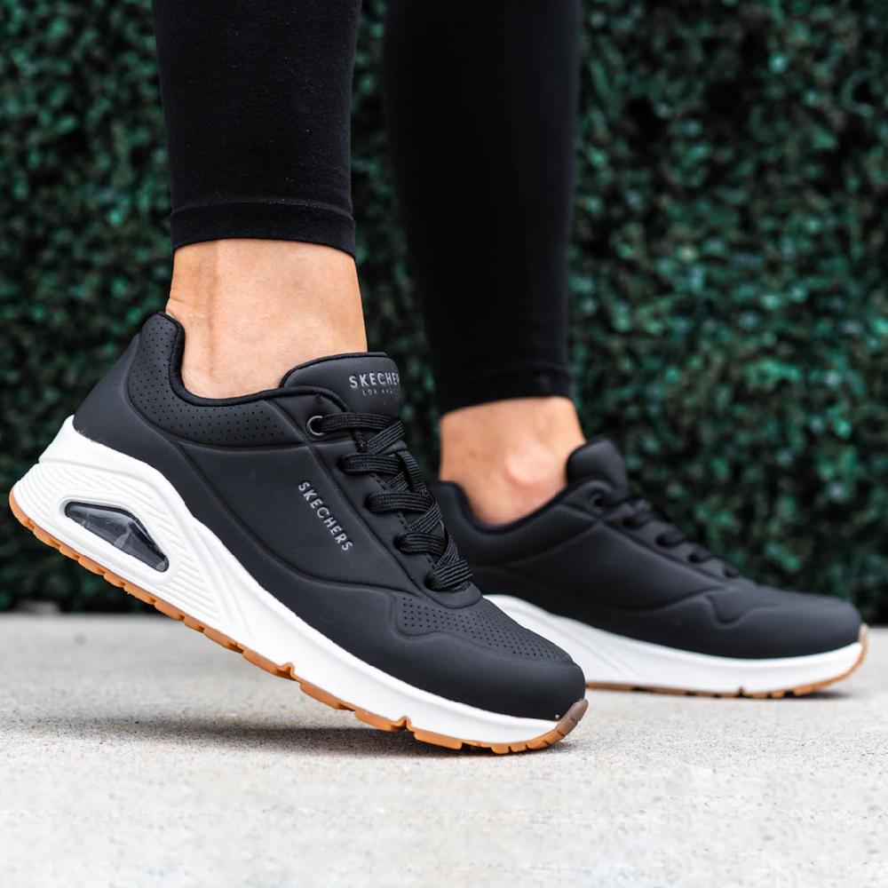 Skechers Wedgesneaker »Uno - Stand On Air« Freizeitschuh Halbschuh Schnürschuh Mit Feiner Perforation Kaufen