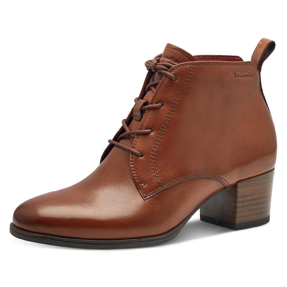 Tamaris Ankleboots Blockabsatz Schnürstiefelette Bussinessschuh mit Logoprägungen kaufen