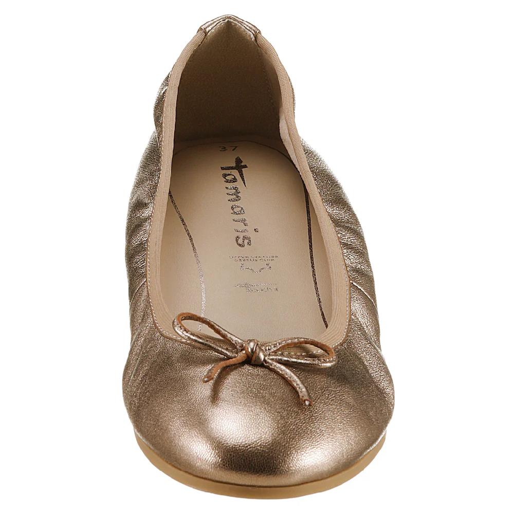 Tamaris Ballerina Festtagsschuh Hochzeitsschuh Flats Mit Schönem Metallic-Schimmer Kaufen