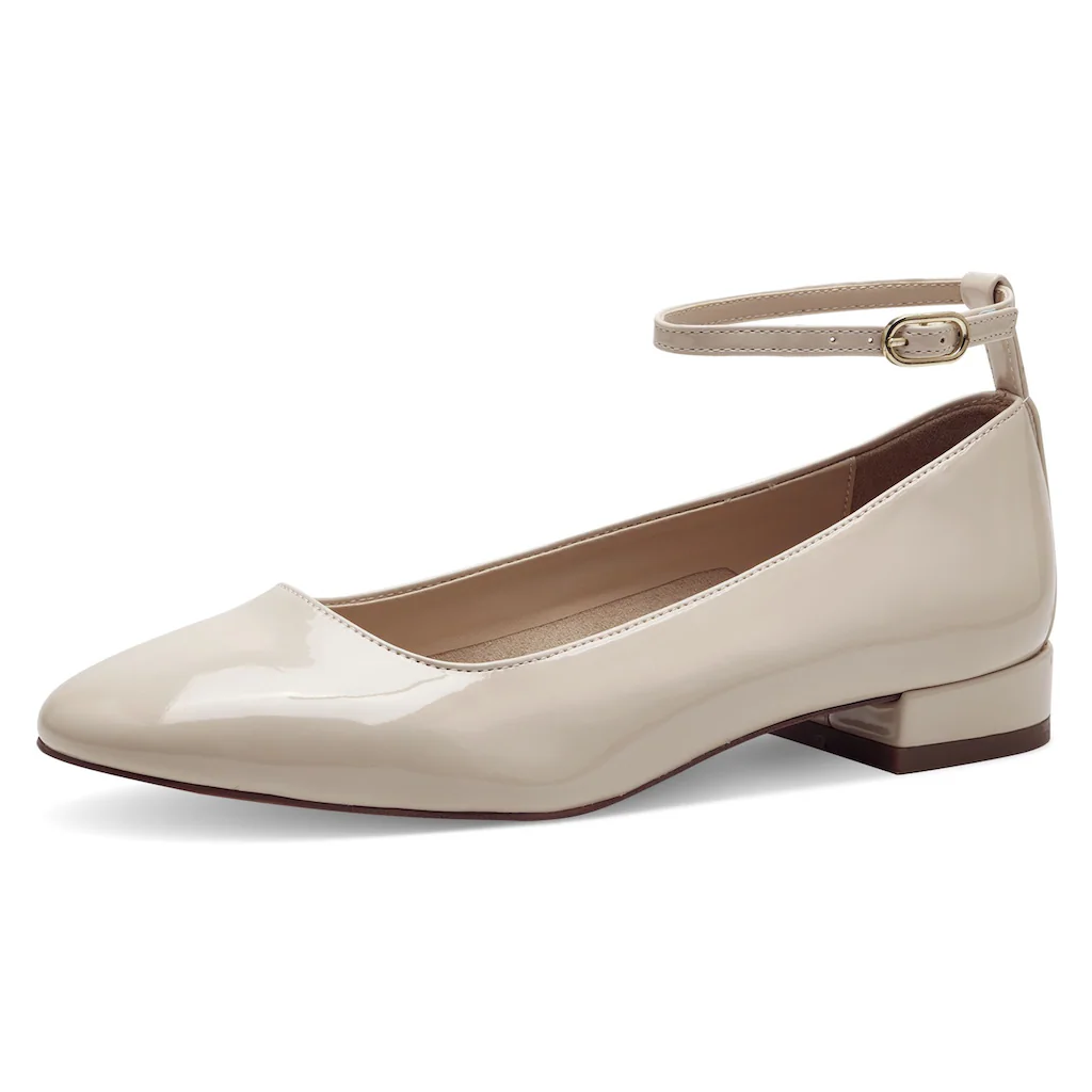 Tamaris Ballerina Riemchen Pumps Flats Flache Schuhe in veganer Verarbeitung online kaufen
