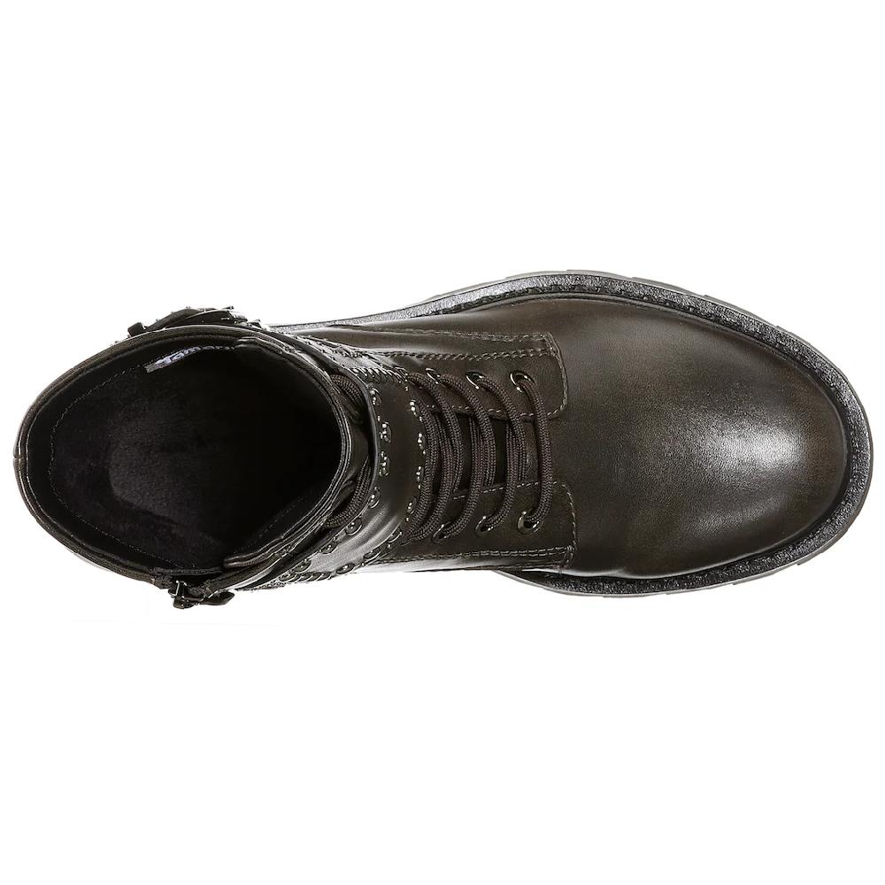 Tamaris Bikerboots Blockabsatz Schnürboots Schnürstiefelette Mit Innenreißverschluss Online Bestellen
