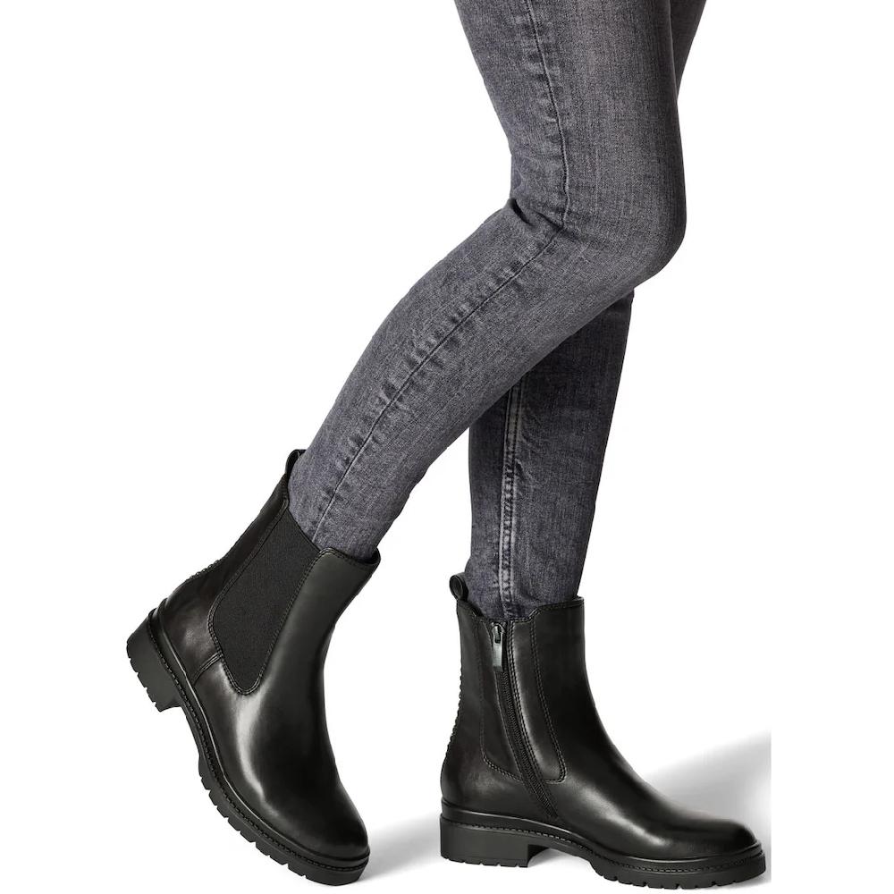 Tamaris Chelseaboots Blockabsatz Businessschuh Stiefelette Mit Bequemem Stretcheinsatz Online Bestellen