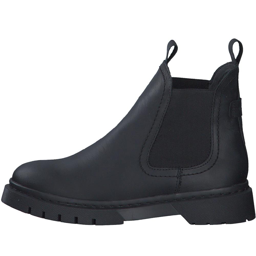 Tamaris Chelseaboots Blockabsatz Schlupfboots Stiefelette Mit Zwei Anziehlaschen ▷ Für