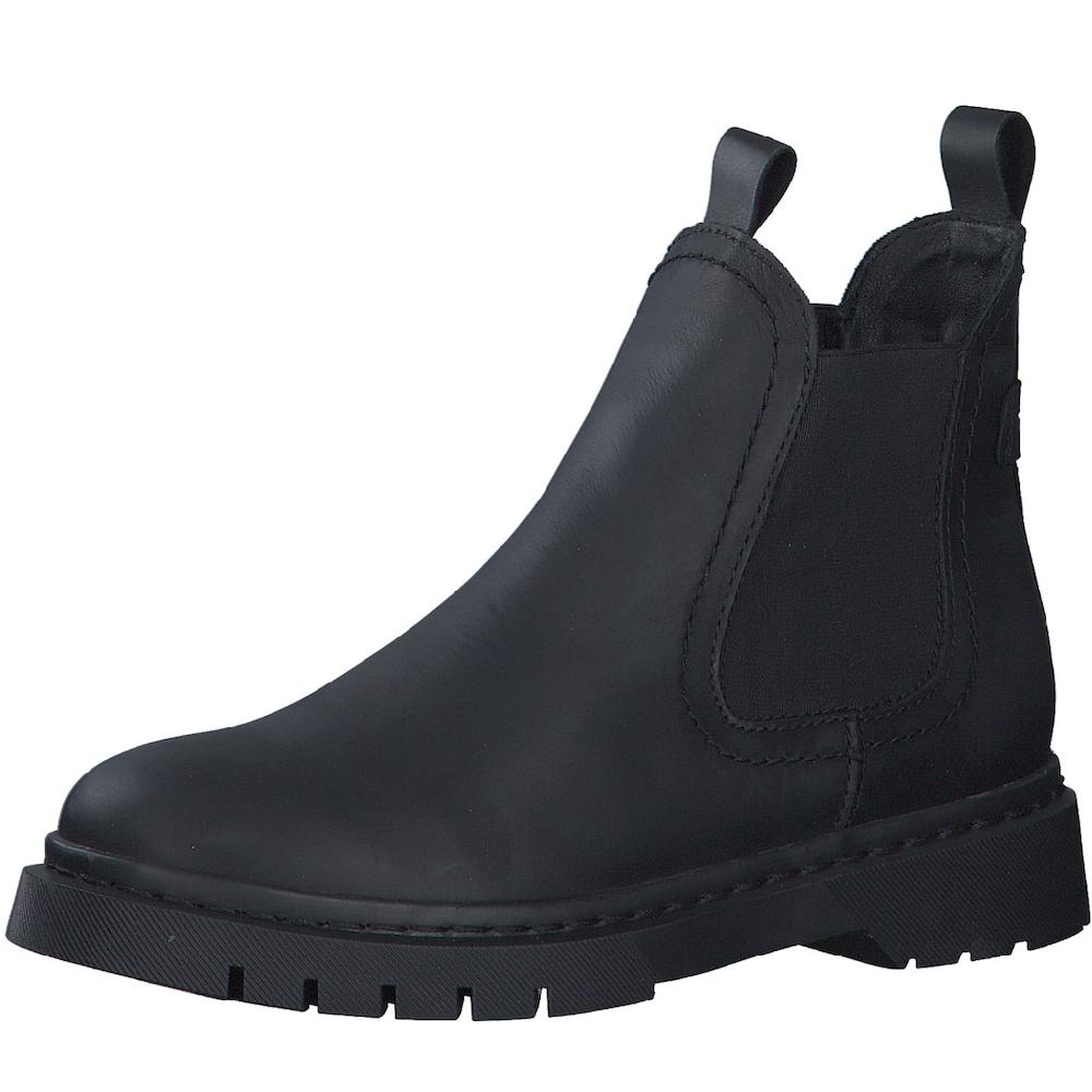 Tamaris Chelseaboots Blockabsatz Schlupfboots Stiefelette mit zwei Anziehlaschen ▷ für