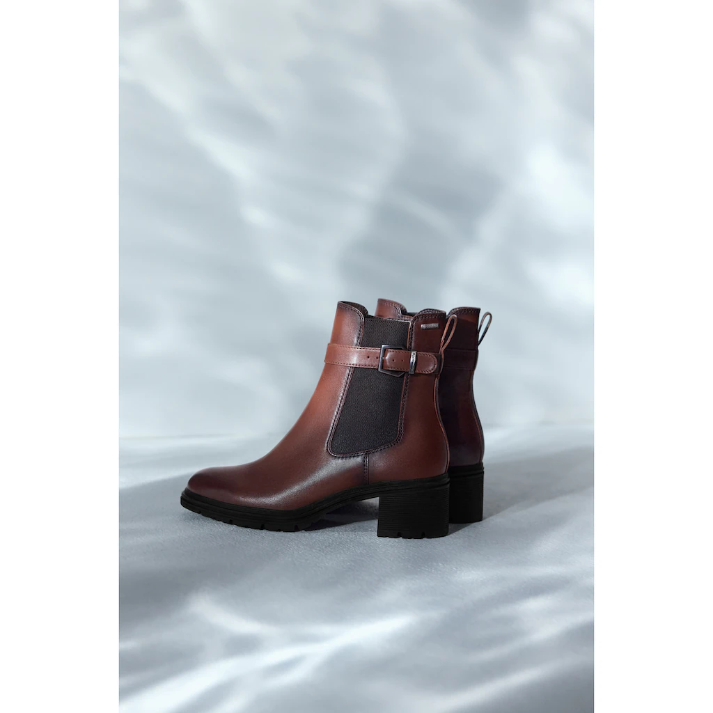 Tamaris Chelseaboots Blockabsatz Stiefelette Businessschuh Gore Tex-Ausstattung Kaufen