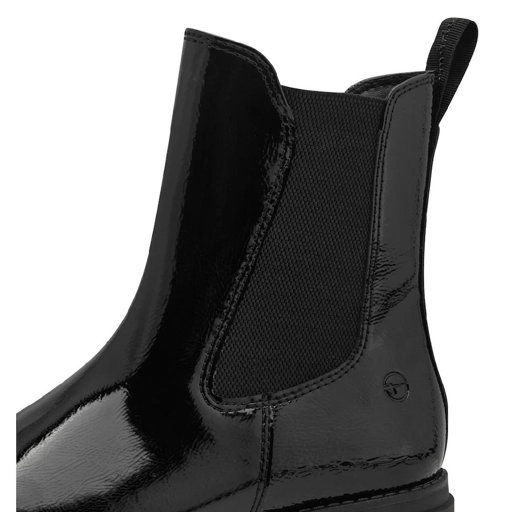 Tamaris Chelseaboots Blockabsatz Stiefelette Businessschuh Schlupfboots T-Logoprägung Kaufen