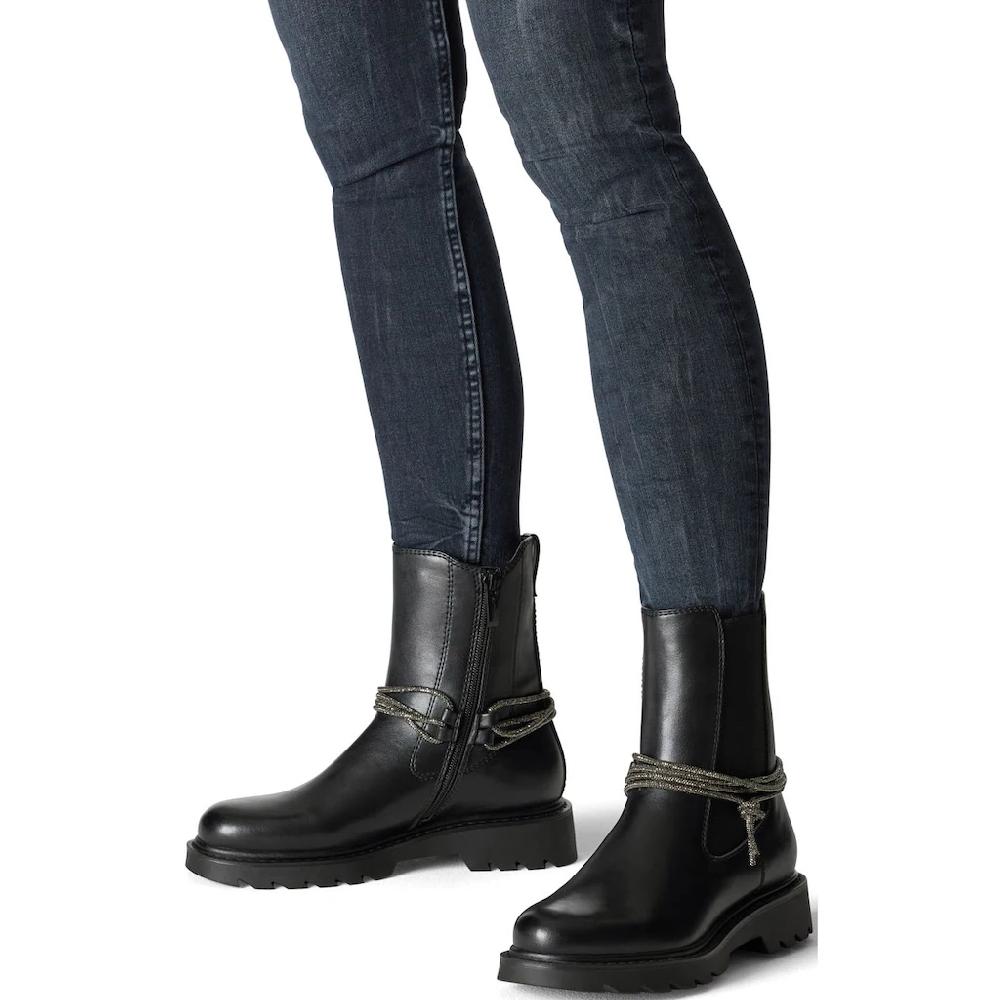 Tamaris Chelseaboots Blockabsatz Stiefelette Mit Funkelnden Bändern Verziert Online Bestellen