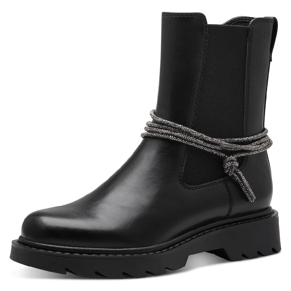 Tamaris Chelseaboots Blockabsatz Stiefelette mit funkelnden Bändern verziert online bestellen