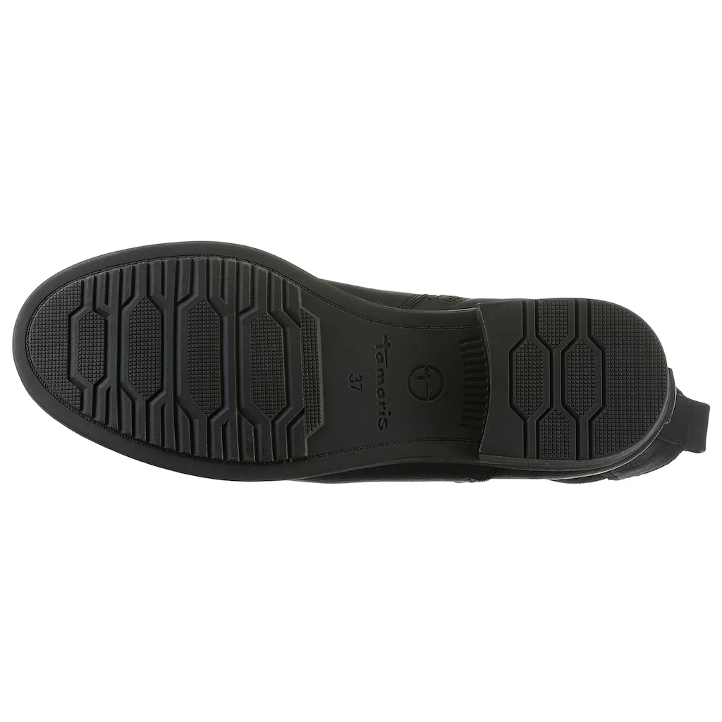 Tamaris Chelseaboots Blockabstz Stiefelette Businesschuh Mit T-Logoprägung ▷ Für