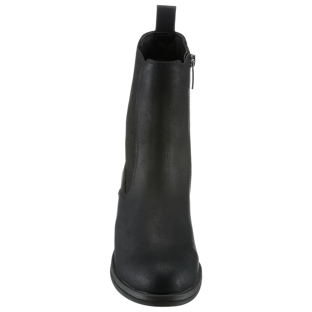Tamaris Chelseaboots Blockabstz Stiefelette Businesschuh Mit T-Logoprägung ▷ Für