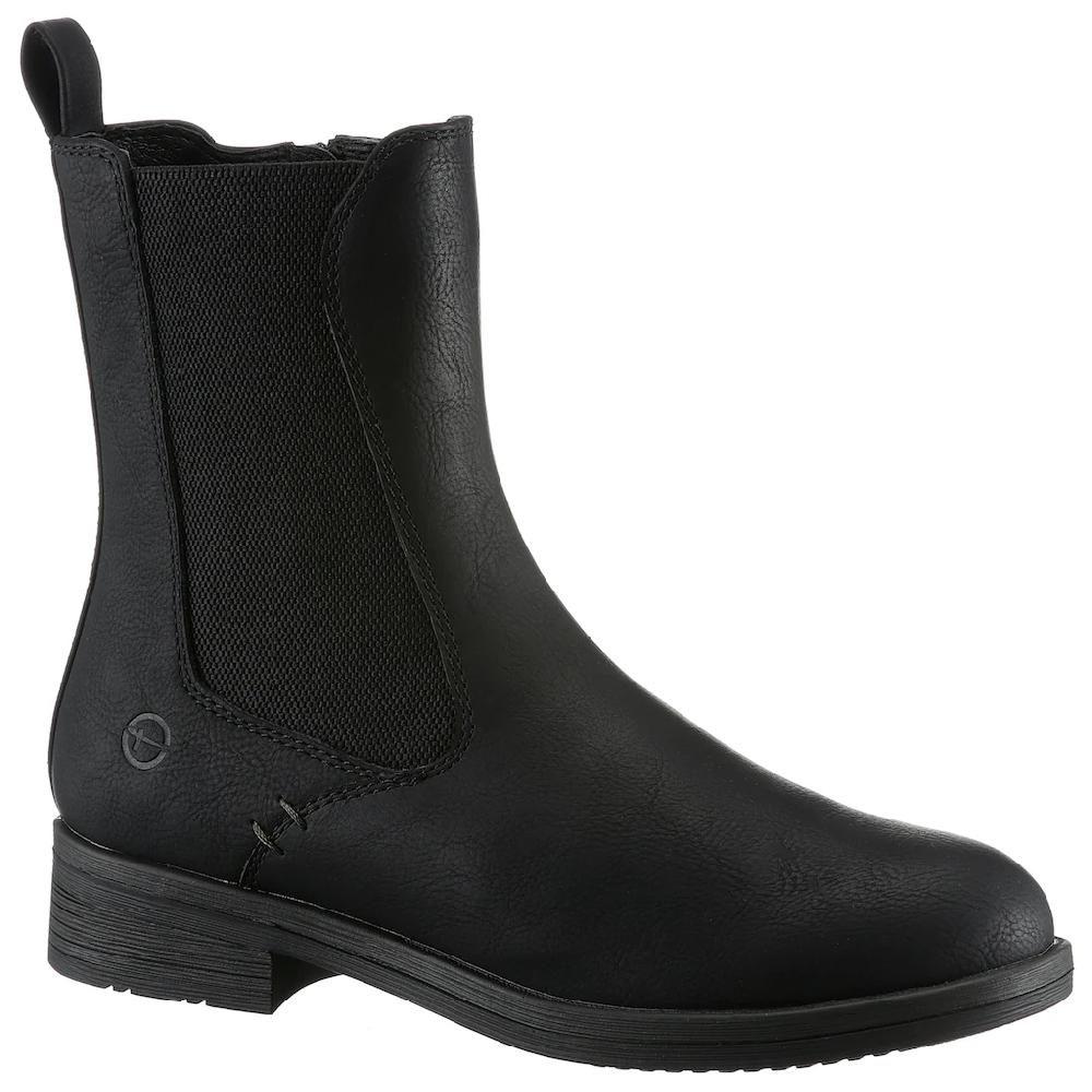 Tamaris Chelseaboots Blockabstz Stiefelette Businesschuh mit T-Logoprägung ▷ für