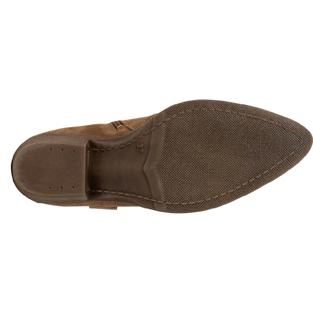 Tamaris Cowboy Stiefelette Blockabsatz Festival Western-Boots Mit Modischen Kontrastnähten