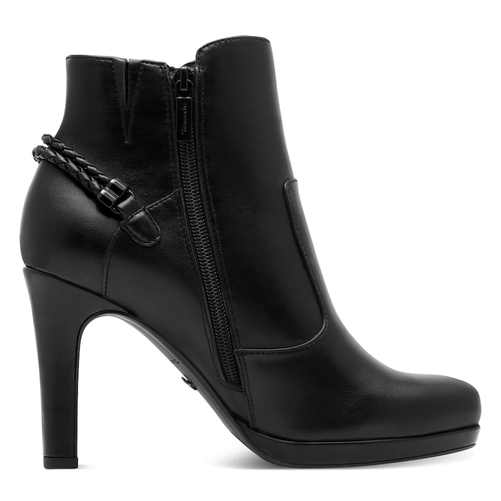 Tamaris High-Heel-Stiefelette Stilettoabsatz Abendschuh Ankleboots Mit Bändern An Der Ferse ▷ Für