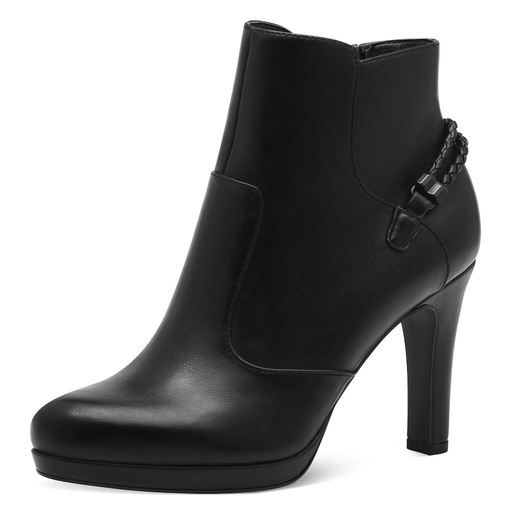 Tamaris High-Heel-Stiefelette Stilettoabsatz Abendschuh Ankleboots mit Bändern an der Ferse ▷ für