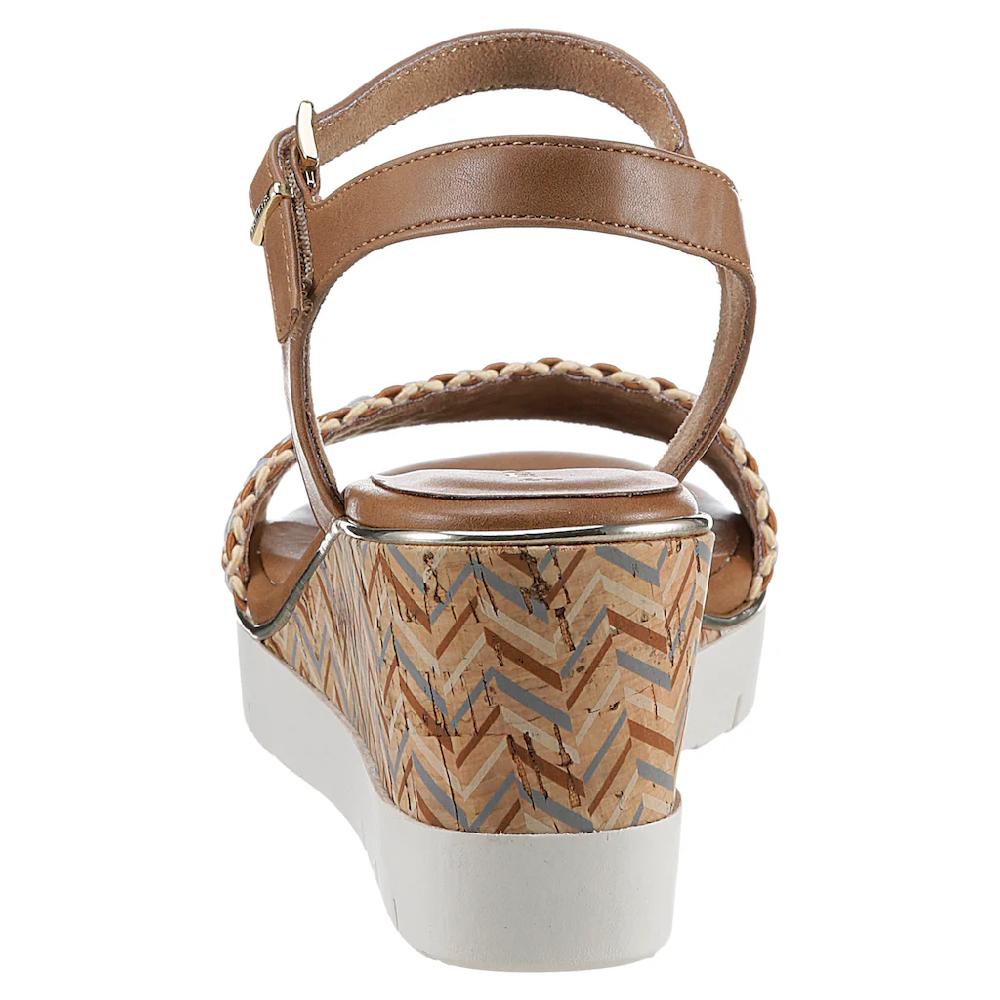Tamaris Keilsandalette Sommerschuh Sandale Keilabsatz Mit Muster Am Absatz Online Bestellen