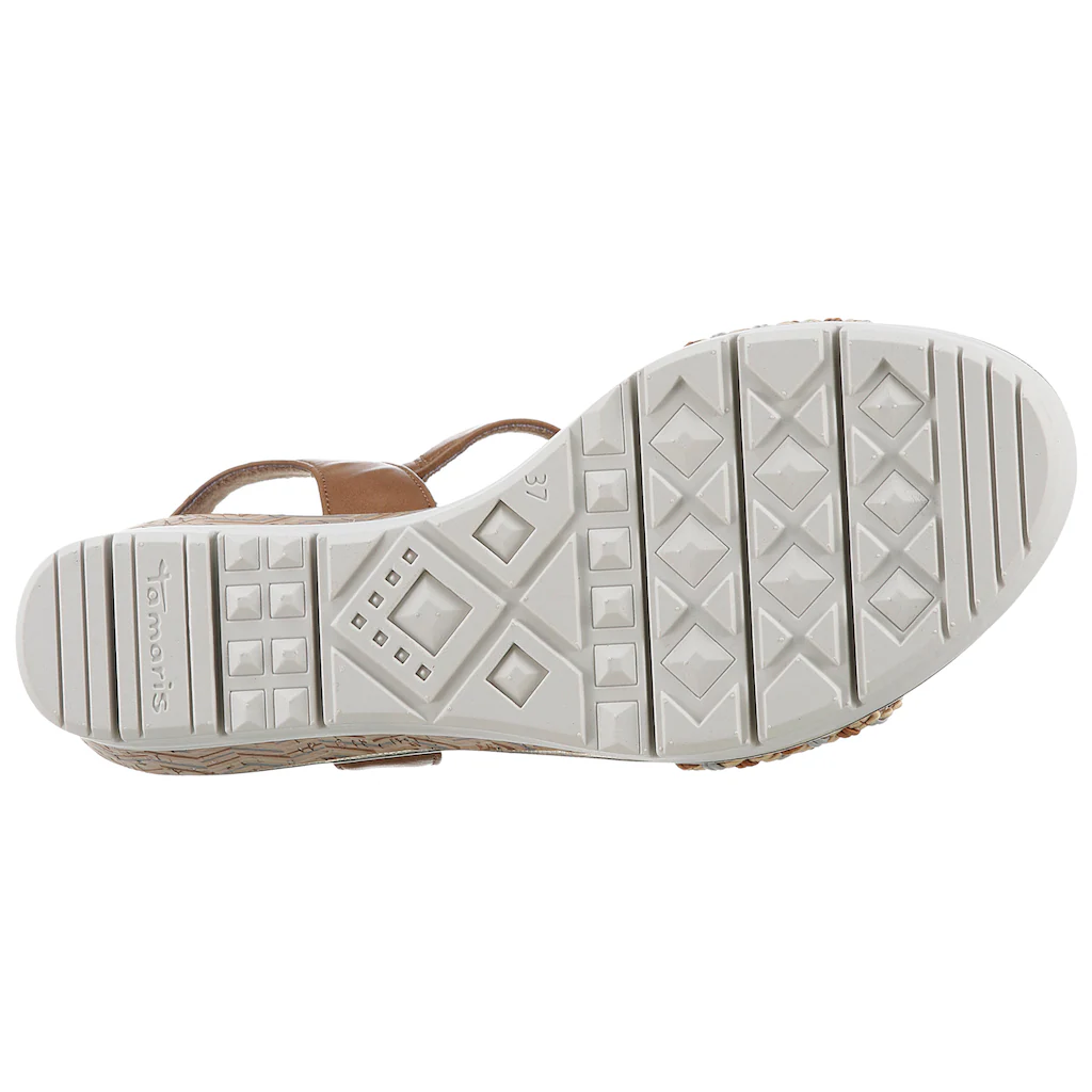 Tamaris Keilsandalette Sommerschuh Sandale Keilabsatz Mit Muster Am Absatz Online Bestellen