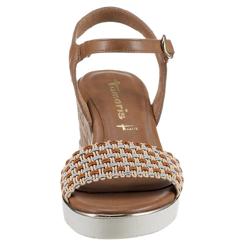 Tamaris Keilsandalette Sommerschuh Sandale Keilabsatz Mit Muster Am Absatz Online Bestellen