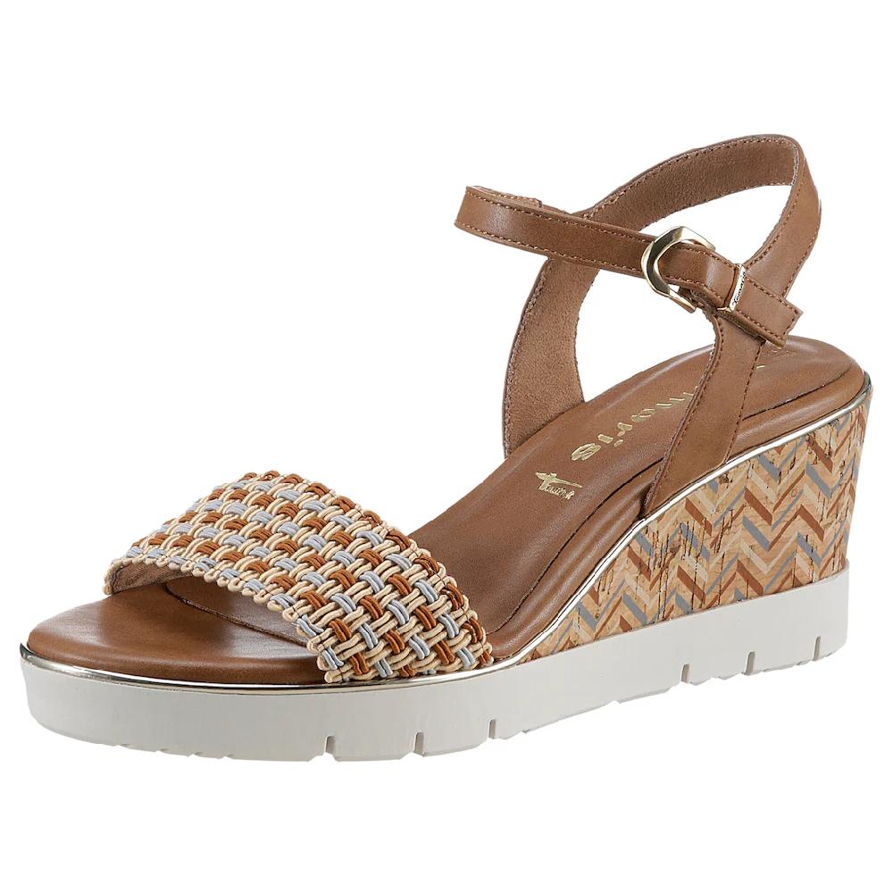 Tamaris Keilsandalette Sommerschuh Sandale Keilabsatz mit Muster am Absatz online bestellen