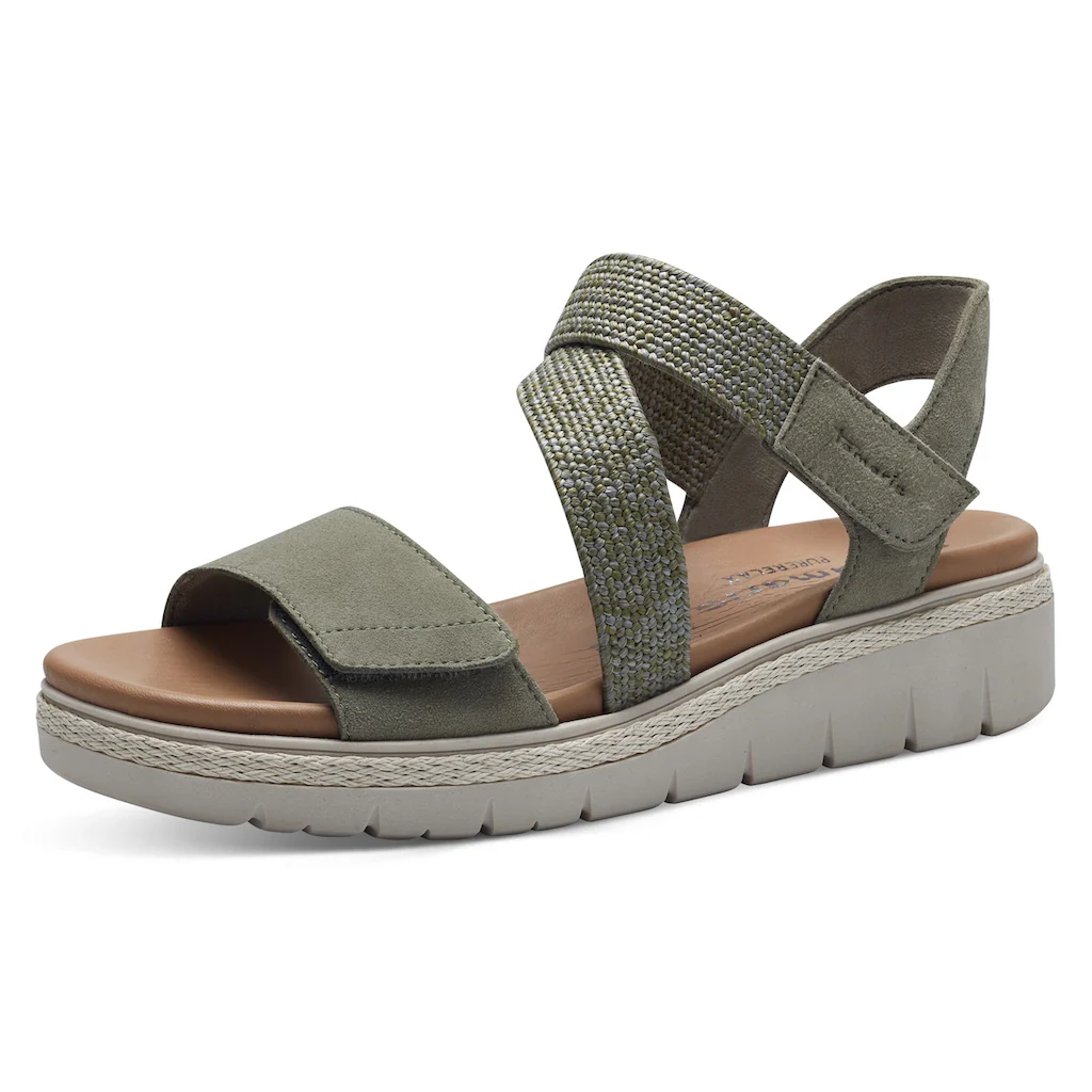 Tamaris Keilsandalette Sommerschuh Sandale Plateauabsatz mit Klettverschluss ▷ für